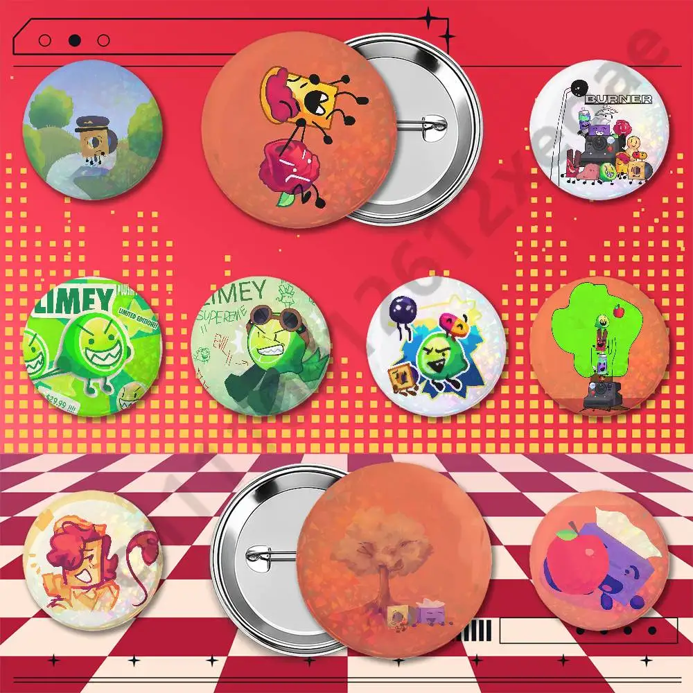 burner Holographic Badge Pins 25/32/44/58/75mm Round Anime Game Brooches Cosplay Fan Merch Bag Backpack Decoration Collection Gi