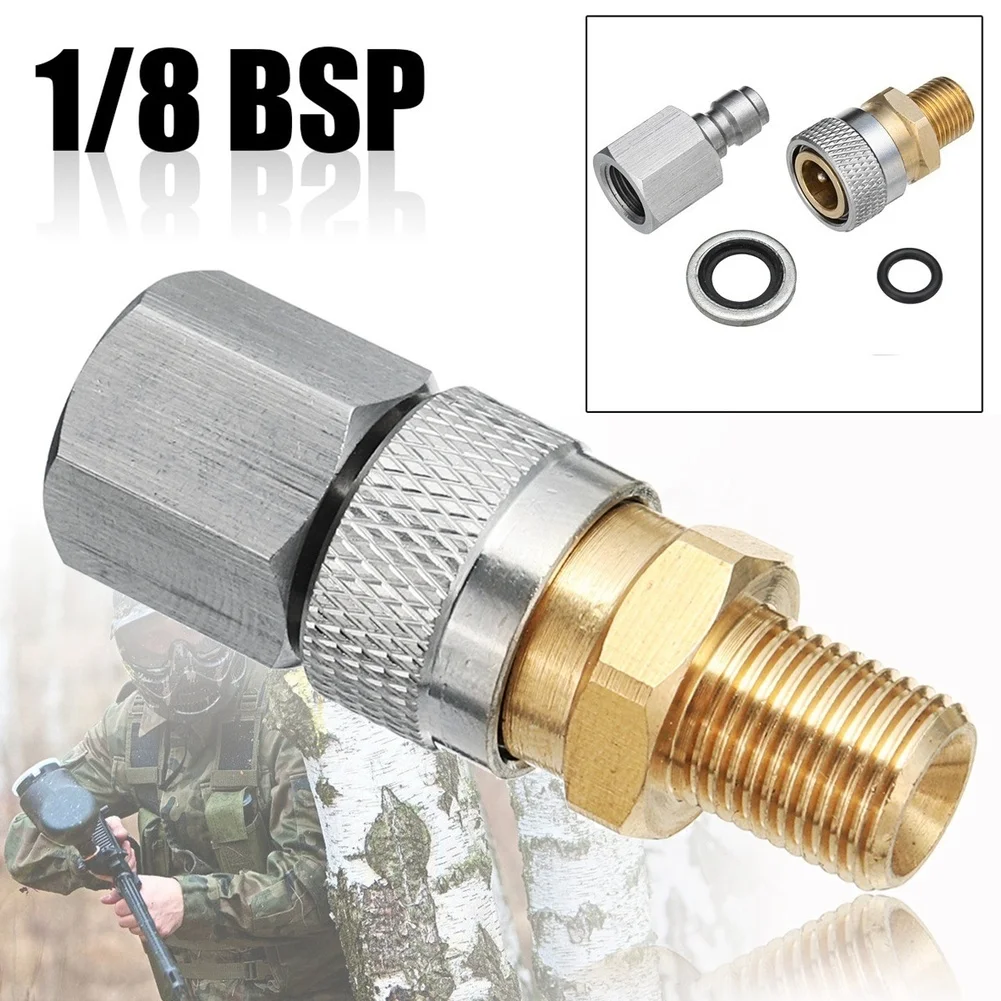 Pneumatic Quick Connector Set 1/8 Stainless Steel Male Female Adapter Fitting For Air Compressor Water Line Tool Parts