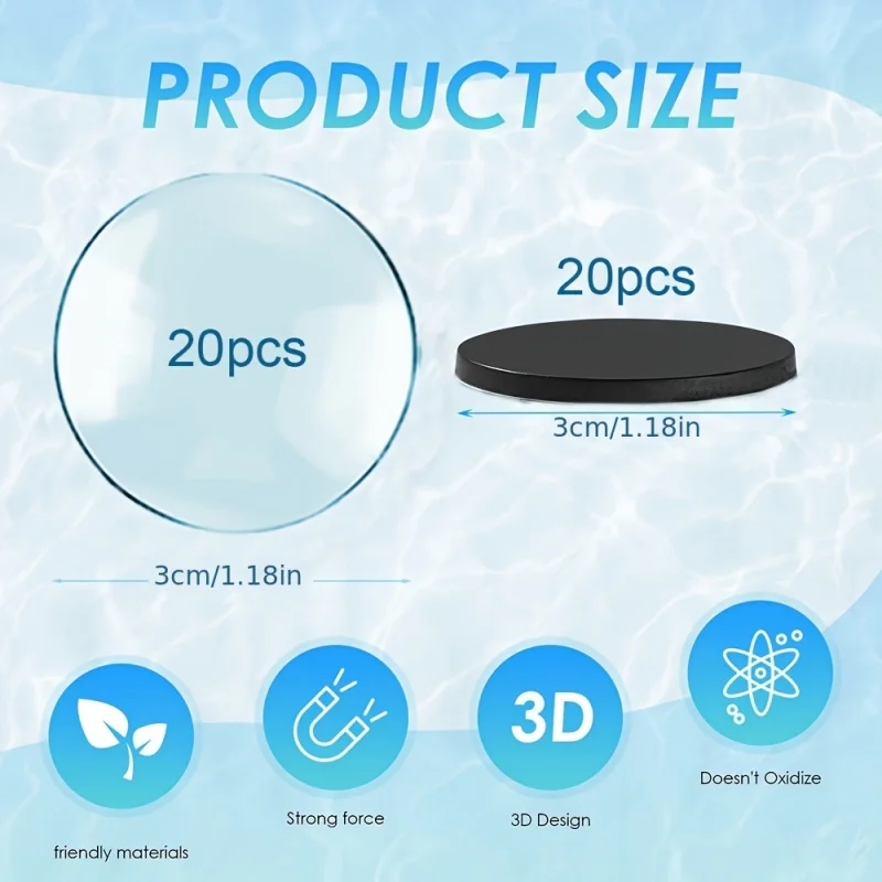 Craft Magnets Glass with Adhesive Backing And Transparent Clear Glass Cabochons Craft Fridge Magnets Sticker for Refrigerator