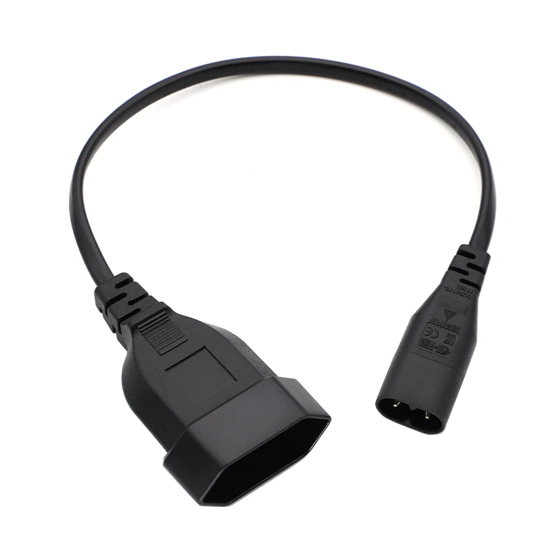 

IEC320 C8 Male to Europe Schoko CEE7/16 Outlet Female socket Power Extension Cable For PDU UPS 35cm