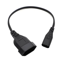 IEC320 C8 Male to Europe Schoko CEE7/16 Outlet Female socket Power Extension Cable For PDU UPS 35cm
