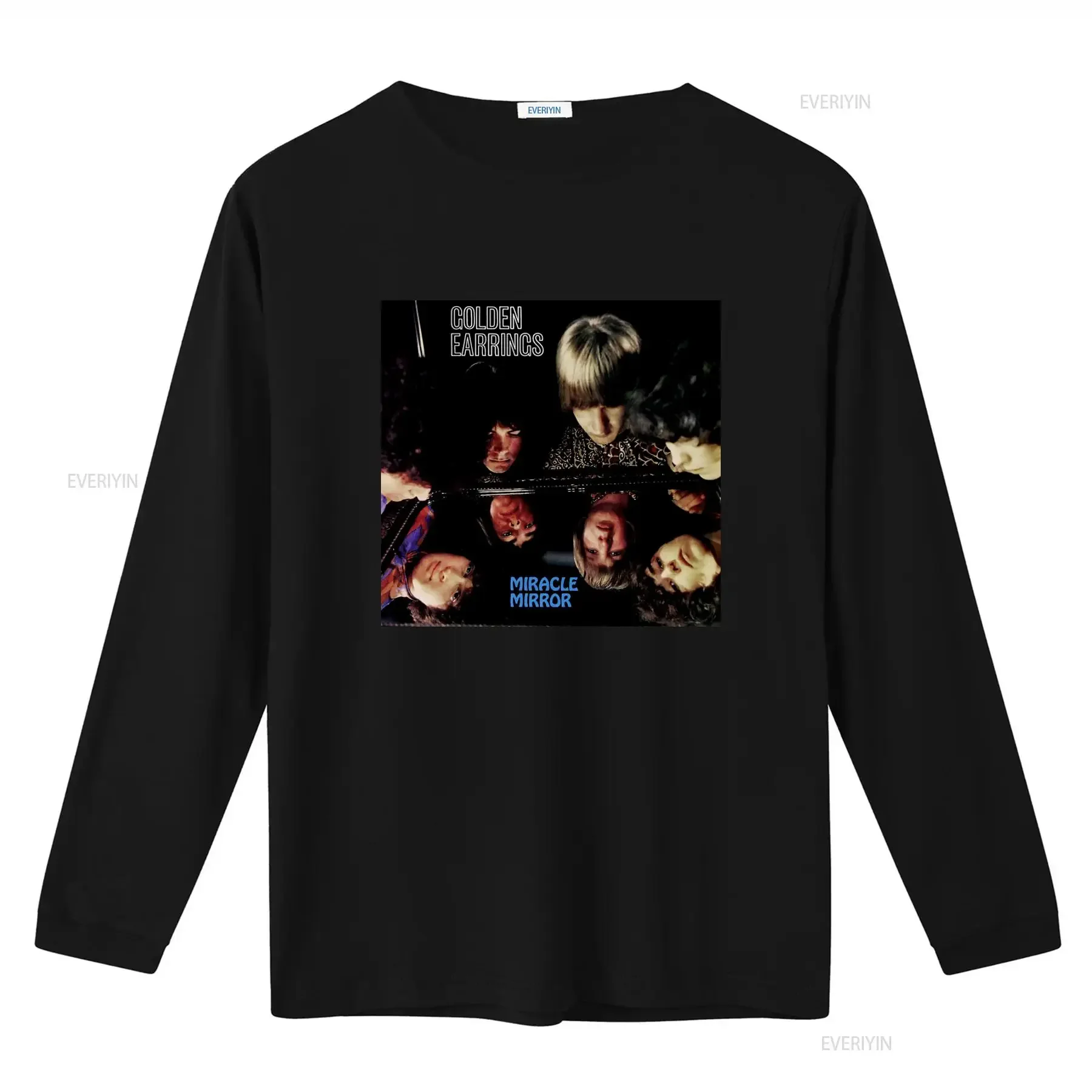 Golden Earring Miracle Mirror Album Design Cotton T shirt Retro Rock Band Print for Music Lovers vintage Washed Breathable