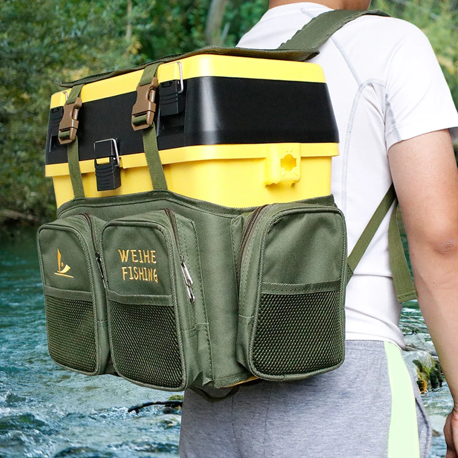 

Sea Fishing Tackle Seat Box Fishing Backpack Fishing Stool Seat Box Carrier