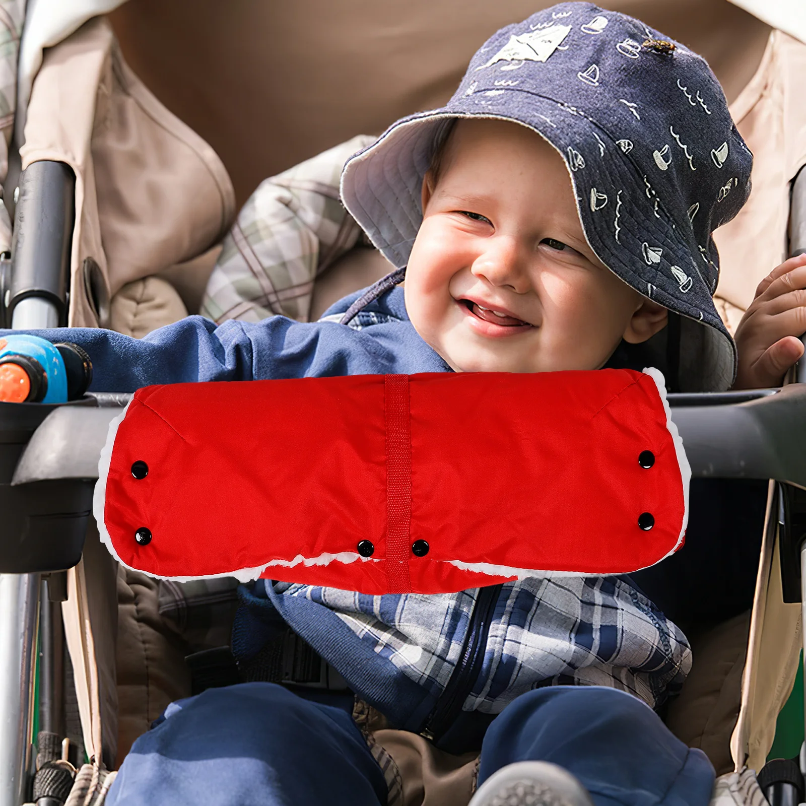 سميكة الشتاء يندبروف عربة اليد إفشل معزول عربة أطفال قفاز دافئ يدفع باليدين القفاز مكافحة تجميد عربة جهاز تدفئة محمول