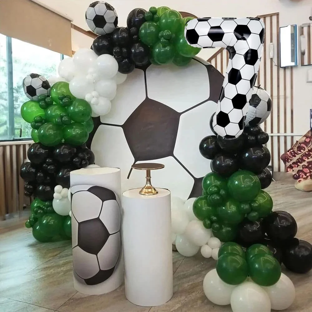 Schwarz-weißer Fußball-Digitalballon 0-9, 40 Zoll großer Digitalballon, Sportthemen-Geschenk, Dekoration für Geburtstagsfeiern und Jubiläen – Detail 6
