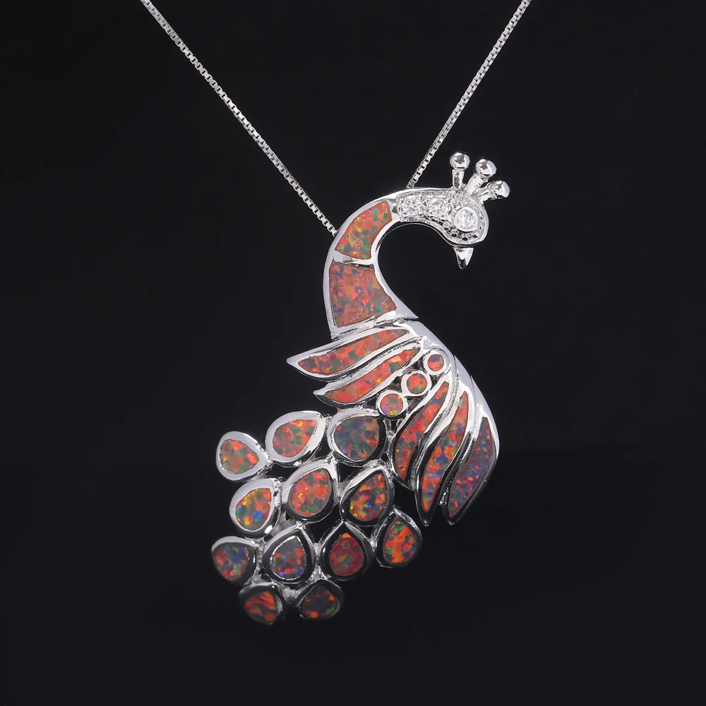 

Подвеска женская с синим огненным опалом, Посеребренная, 1/8 дюйма, OD2949