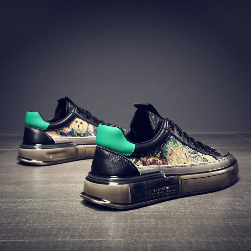 YSHUNIJ Casual Versatile Men's Shoes New Autumn Low Top Fashion Brand High Sense China-Chic Sports Shoes Breathable Board Shoes