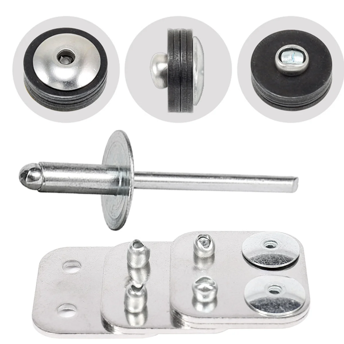 165pcs Aluminum Large Flange Blind Rivets, Pop Blind Rivets, 3/16x1/2 Inch, Pop Rivets, Blind Flange Rivets, Aluminum Pop Rivets