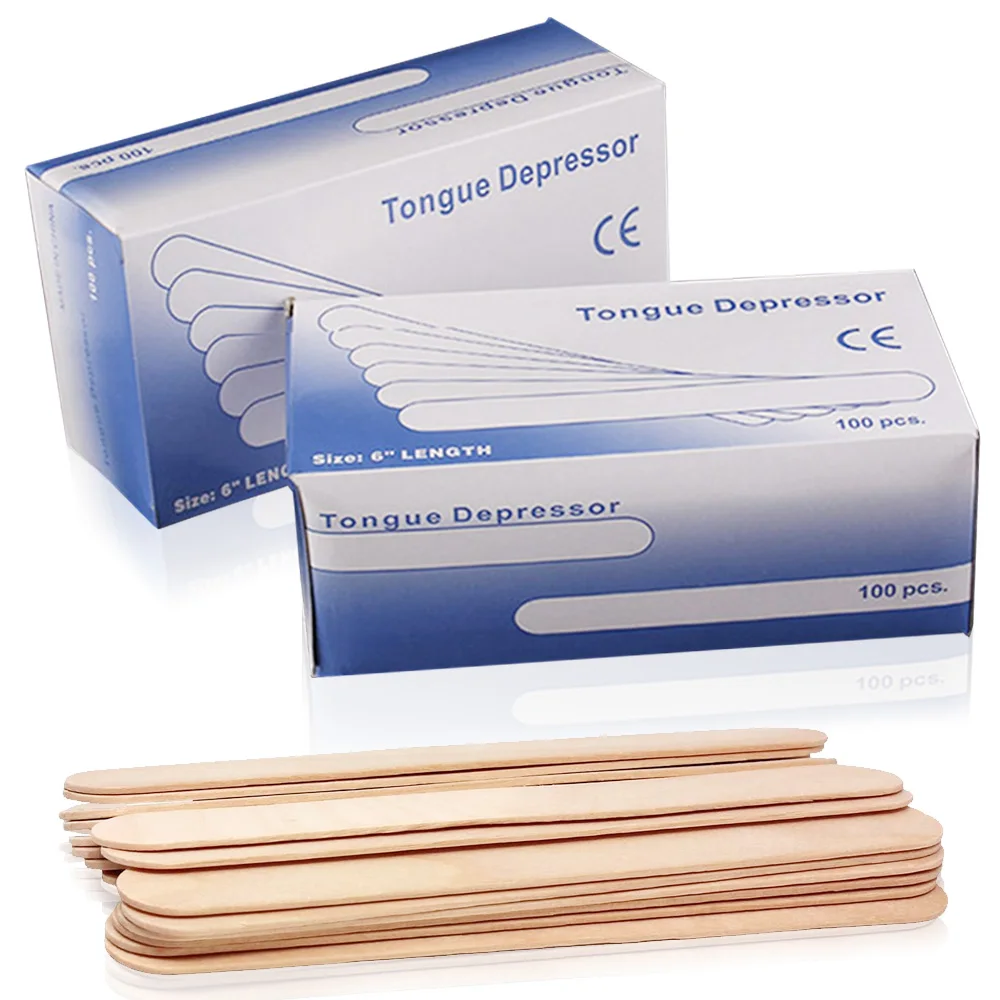 

Disposable Wooden Tongue Depressor Woman Body Hair Removal Sticks Tattoo Waxing Sticks Beauty Health Tool Tattoo Accessories