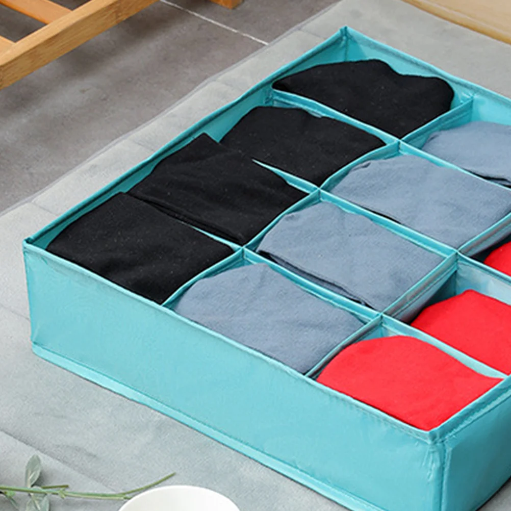 

1Pcs 12 Cell Underwear Storage Box Excellent Craftsmanship Mild Material Foldable Closet Organizer 12 Cells Underwear Organizer