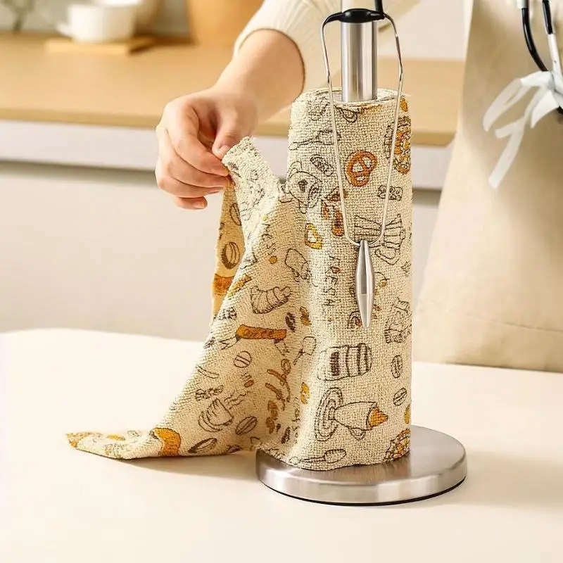 Thickened Disposable Tearable Kitchen Cleaning Cloth Oil-proof Non-stick Dish Towel Ultra Absorbent Wet And Dry Dual-use Wipes