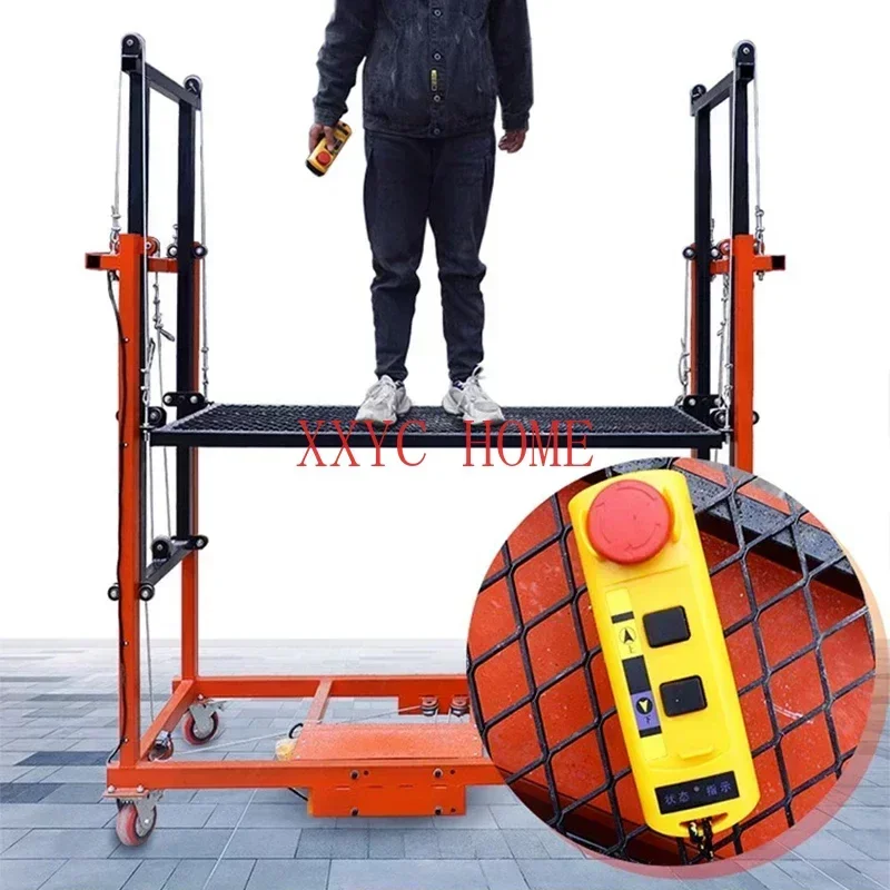 Electric lifting scaffolding 1.5M automatic folding mobile remote control indoor construction site decoration shelf new lift pla