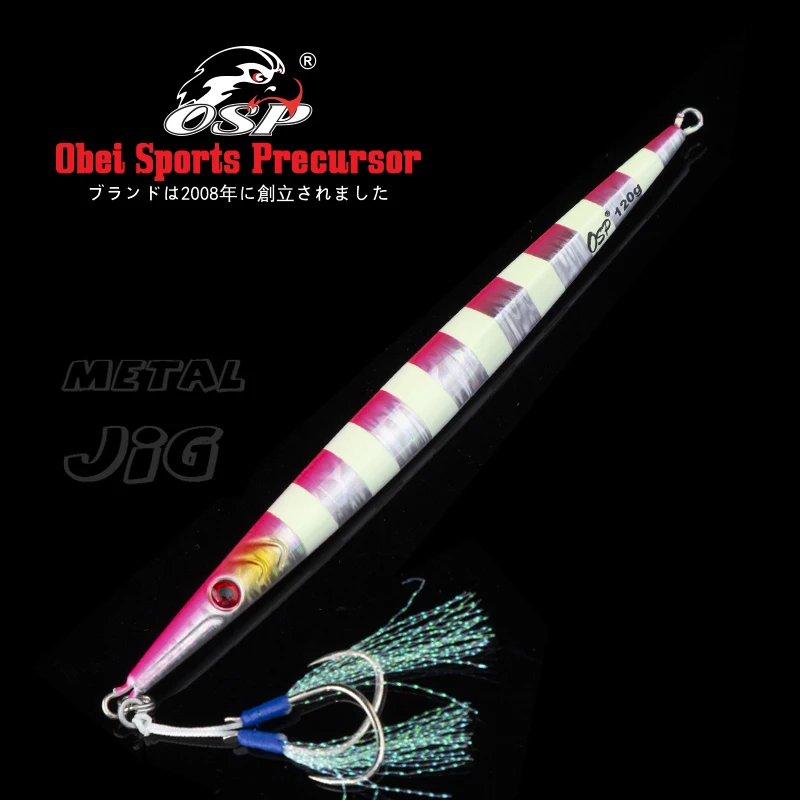 OSP 120-150g Metal Jigging Sea Fishing Lure Spoon Wobbler Artificial Glitter Hard Bait For Saltwater Fishing Lure Accessories