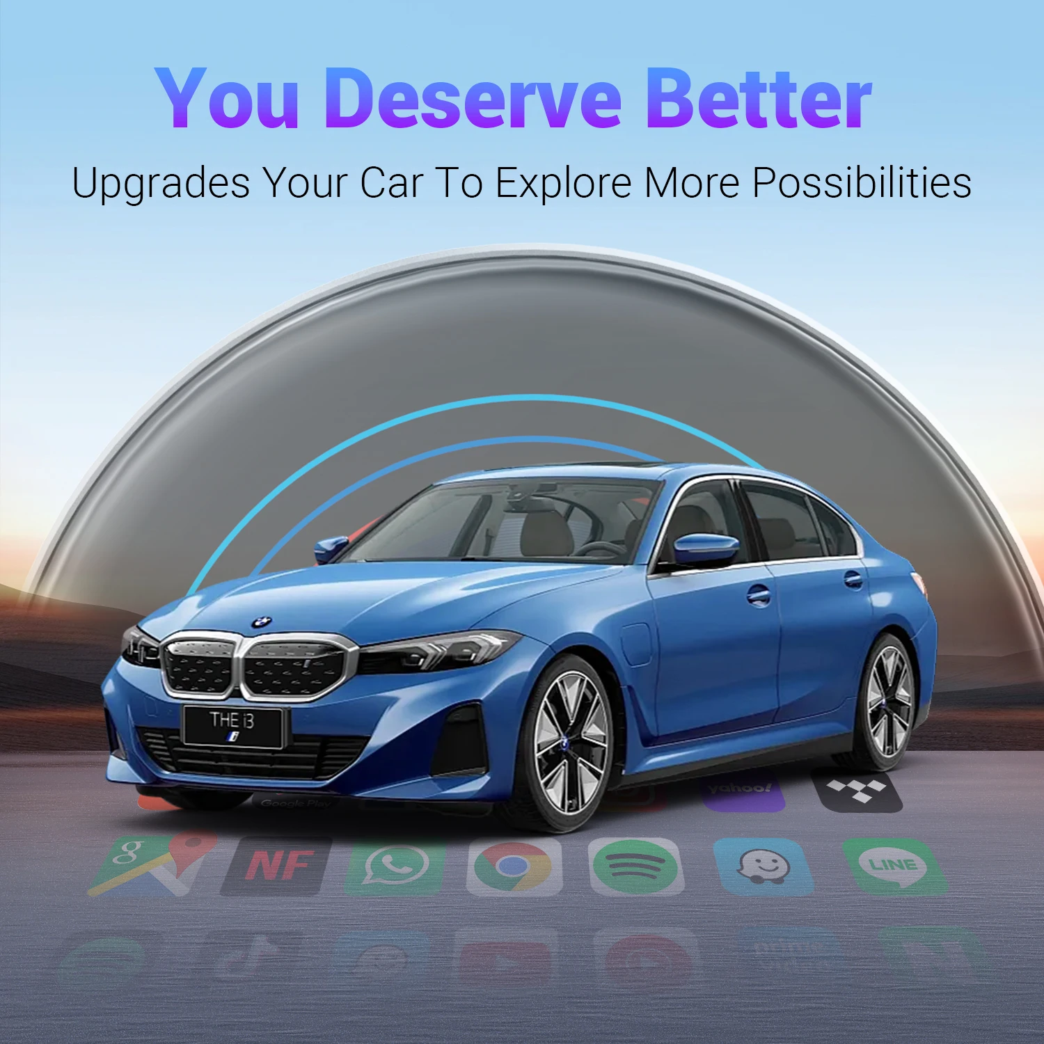Ottocast i3 CarPlay AI TV Box لسيارات BMW Hyundai Kia VinFast اللاسلكية CarPlay ملحقات السيارة أندرويد 13 لـ Youtube Netflix الأحدث
