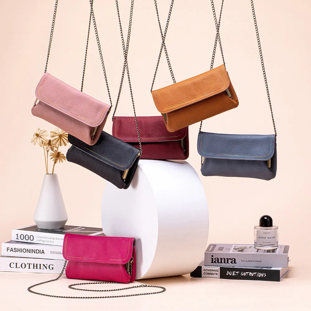 Genuine Leather Shoulder Phone - Embroidery Wallet recension och pris