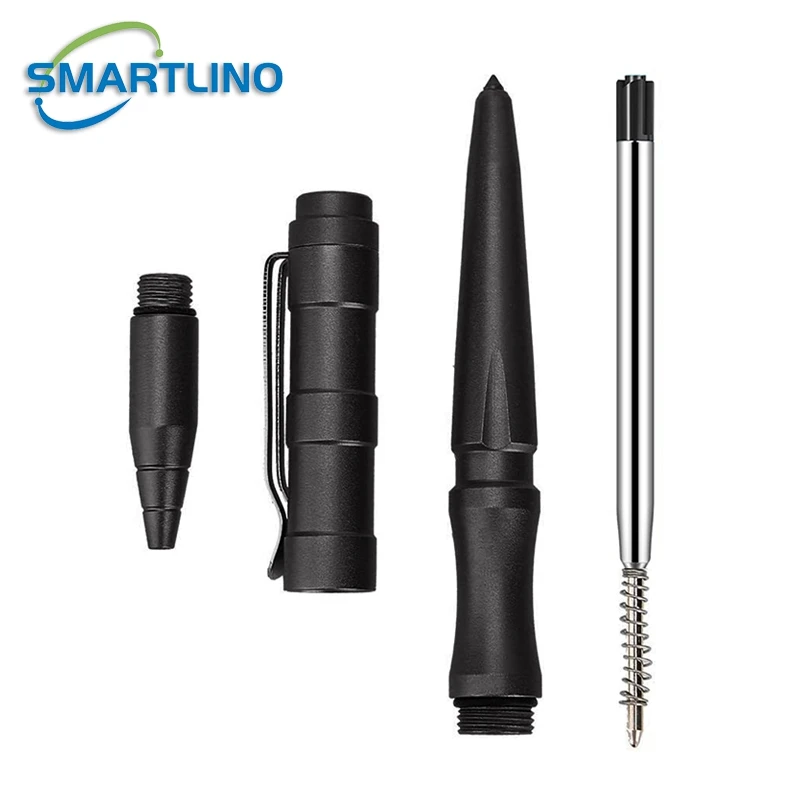 Portable Self Defense Tactical Pen Emergency Glass Breaker Aluminum Alloy EDC Tool For Outdoor Camping Student Ball Point Pen