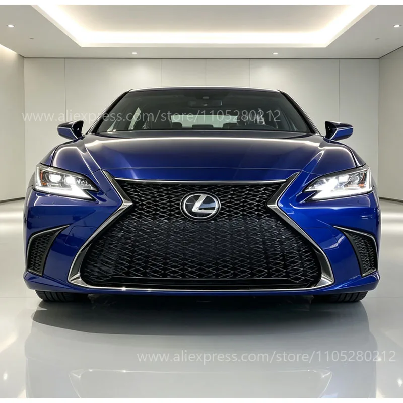Suitable for Lexus ES 2020+ Front Grille Assembly Sport Black Chrome Honeycomb Mesh Bumper Grille Body Kit