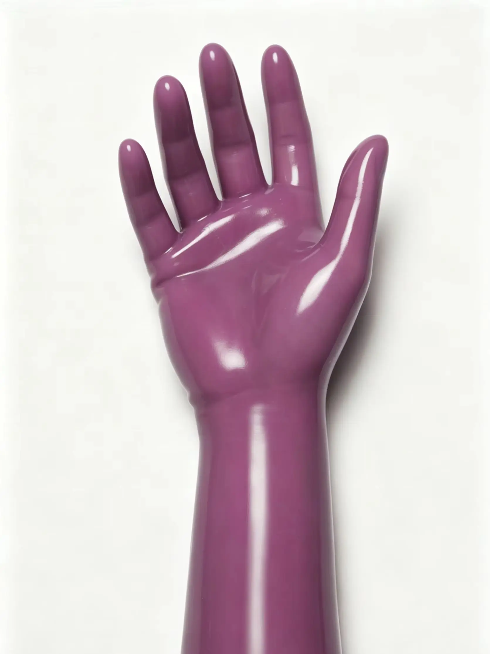 Glossy Latex Short Gloves Stretchy Rubber Full Finger Gloves