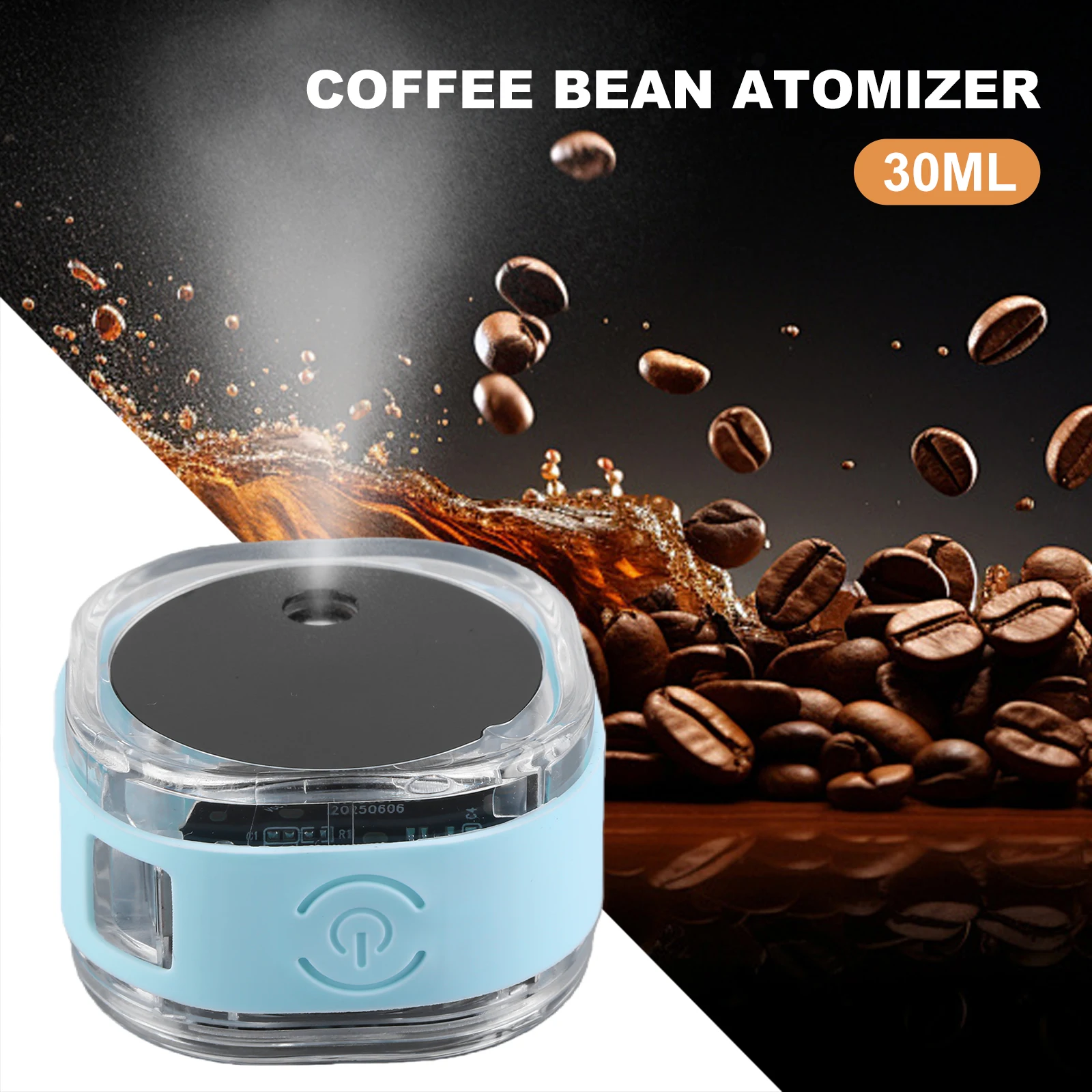 30ml Coffee Bean Atomizer with Magnetic Base Portable Nano Atomizer Large Capacity Antistatic Spray Bottle Coffee Accessories