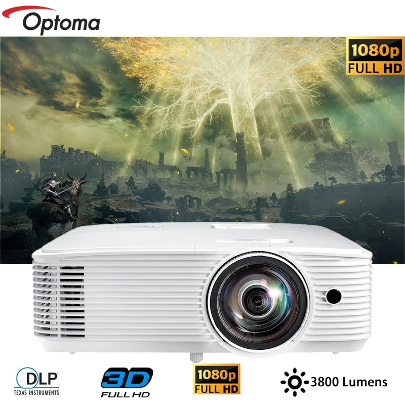 Optoma GT1080HDR Short Throw DLP Projector For Business 1080P Full HD Projectors 3800 Lumens Smart Proyector 4K 3D