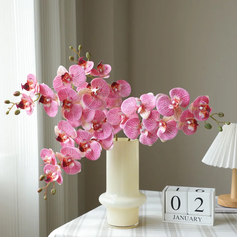 78CM High-end Film 7-head Butterfly Orchid Living Room Decoration Flower Wedding Venue Decoration Silk Flower