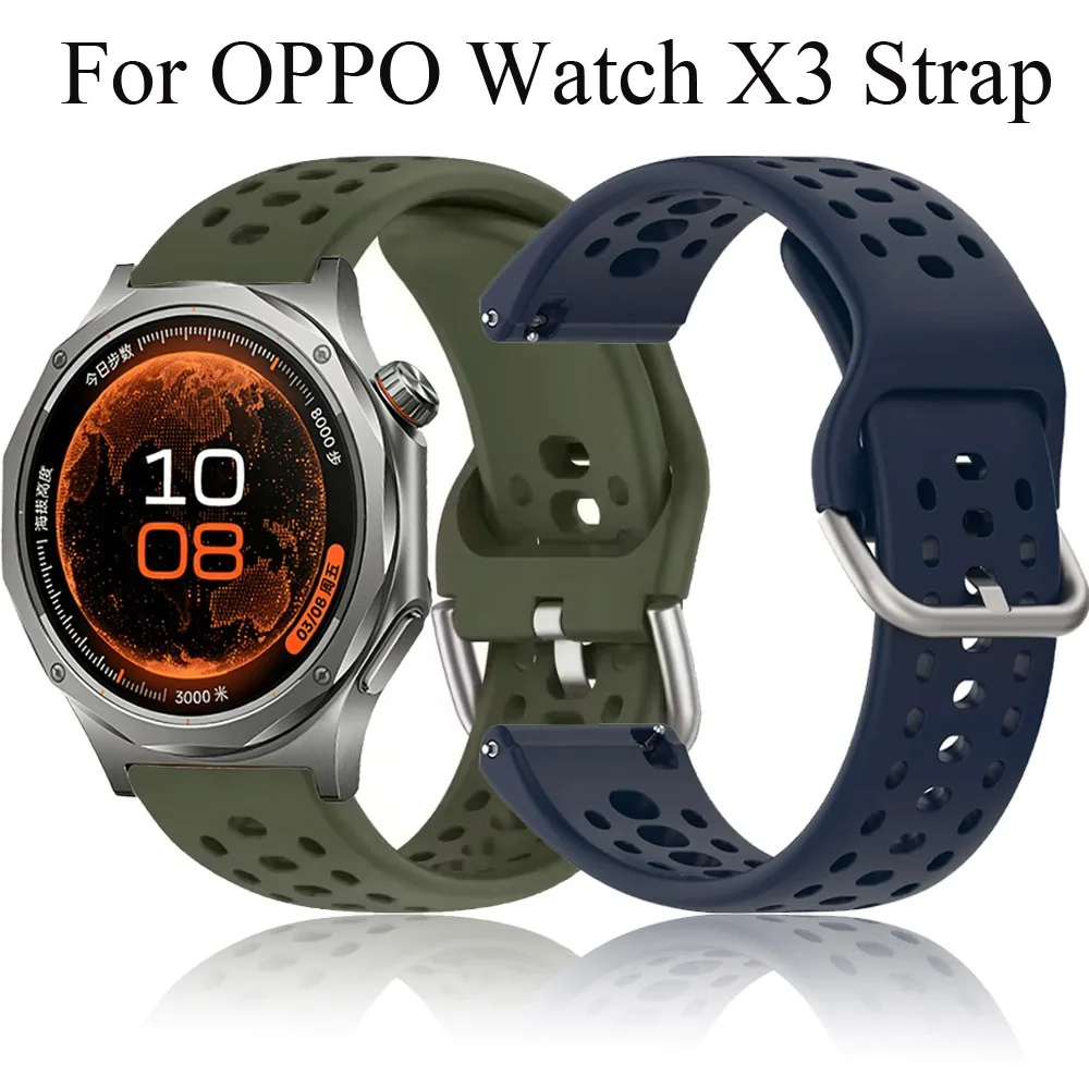22mm Silikonarmband für OPPO Watch X3 Offizielle Smartwatch Komfortables Band für Huawei Watch 5 GT6 46mm Amazfit Active Max/Bip 6