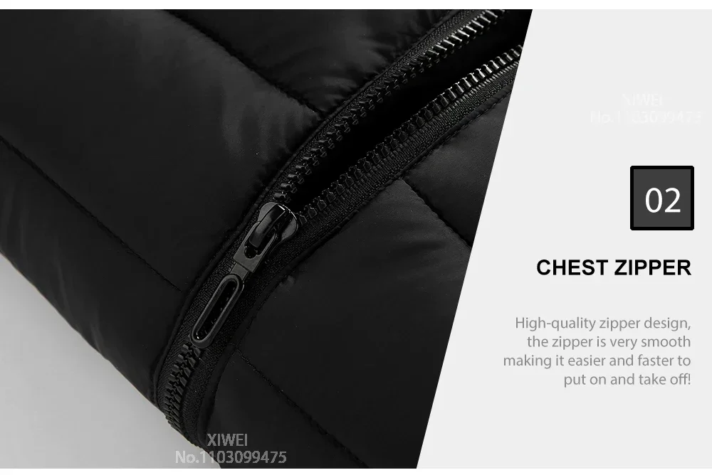 Selbstheizende Jacke, Unisex, beheizte Daunenjacke, thermische Baumwollkleidung, für Jagd, Wandern, Camping, Skifahren, Schnee, beheizter Mantel, 2-25 Heizzonen. – Detail 16