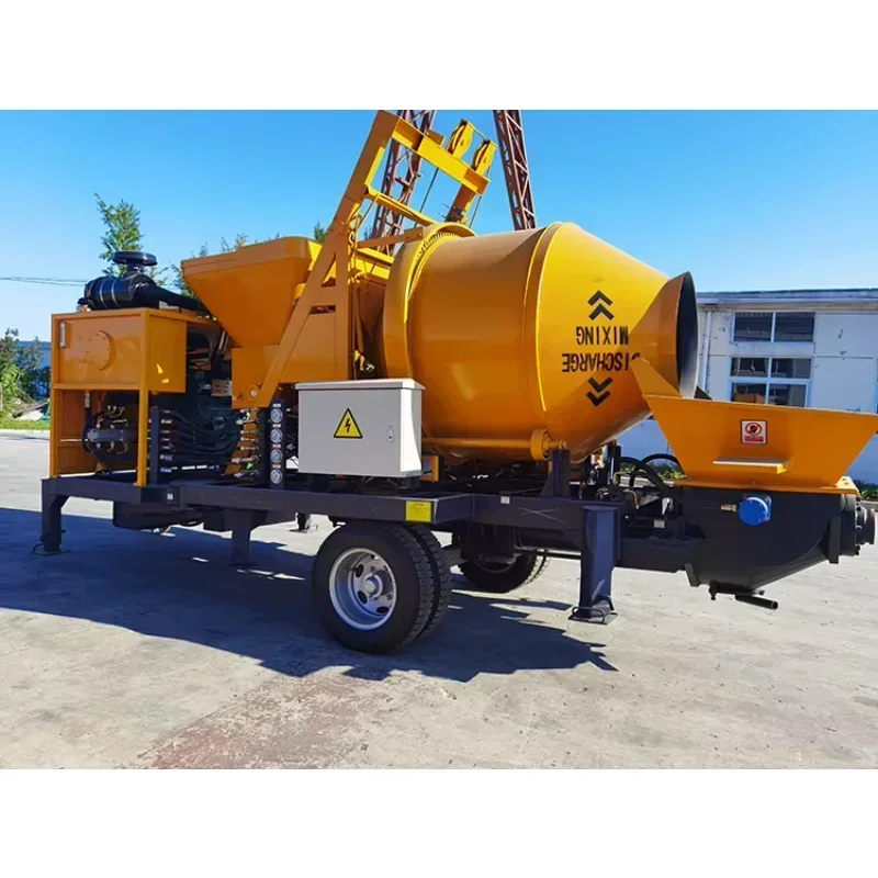 30m3/h Concrete Mixer Pump Trailer Type Portable Pumping Machine for House Slab Pouring Road and Foundation Projects for Sale