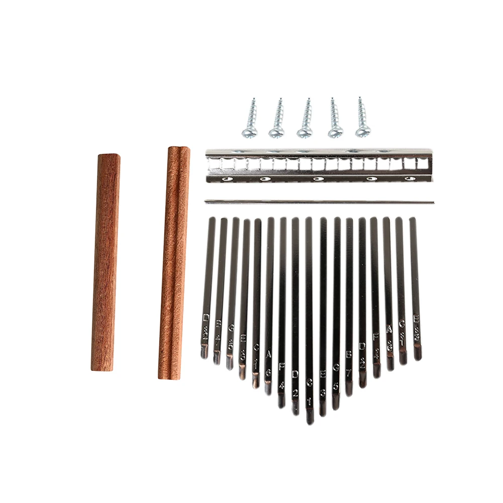 17-Key Kalimba DIY Set Houten Brug Granaatscherven Duurzame Duim Piano Stalen Sleutel Belettering Toetsenbord Muziekinstrument Accessoire