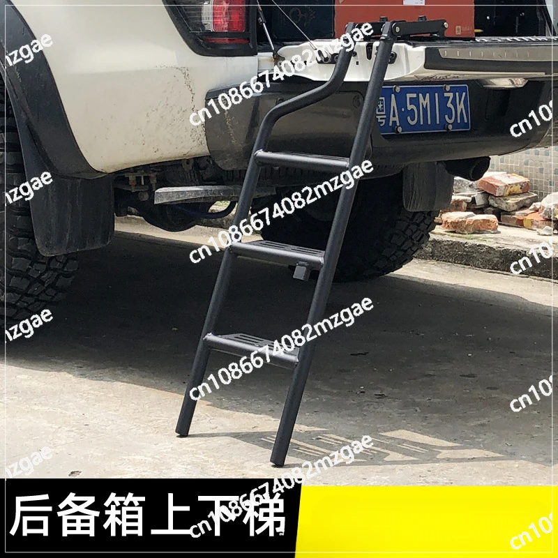 Universal Tailgate Rotary Ladder Suitable for Pickup Truck Car Rear Door Ladder Tailgate Folding Ladder Auxiliary