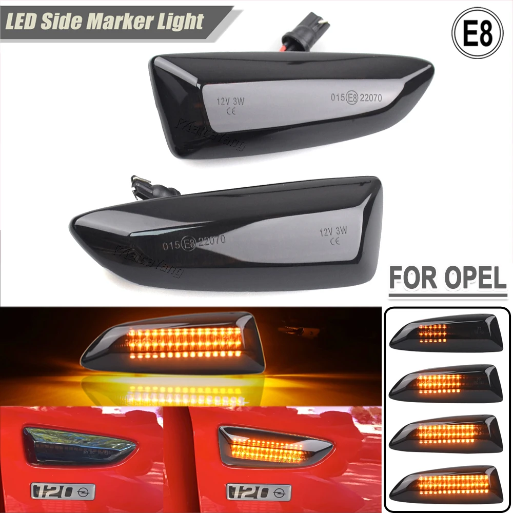2Pcs Led Dynamic Side Marker Turn Signal Light For Opel Astra J Astra J K Zafira C Insignia B Grandland X Indicator