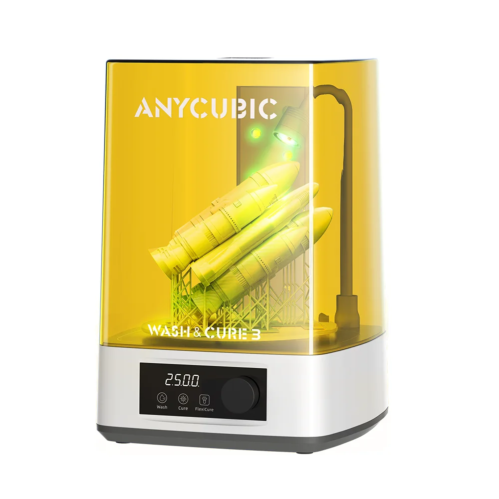 ANYCUBIC Wash & Cure 3 For Photon Mono 4 LCD SLA 3D Printer Models UV Rotary Curing Resin Cleaning Machine 2 in 1