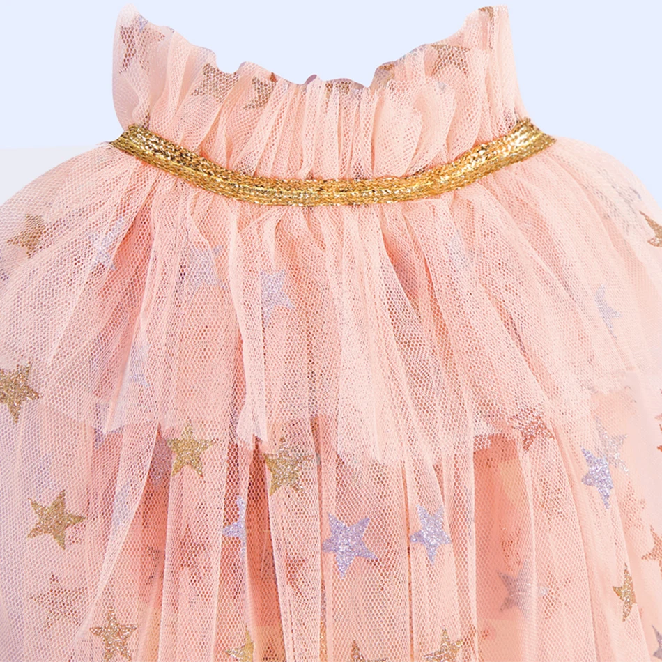 Children Dress Up Kids Stars Princess Costume Baby Fashion Cloak Girls Shining Party Cape Unicorn Carnival Clothing Accessories