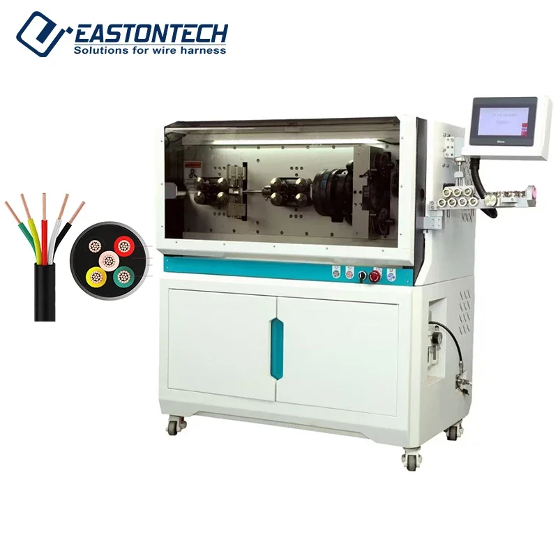 EW-05F+R 30 Mm2 Wire Cutting Stripping Machine Automatic Cable Rotary Cutting Stripper (0 -18mm) Cable Manufacturing Equipment