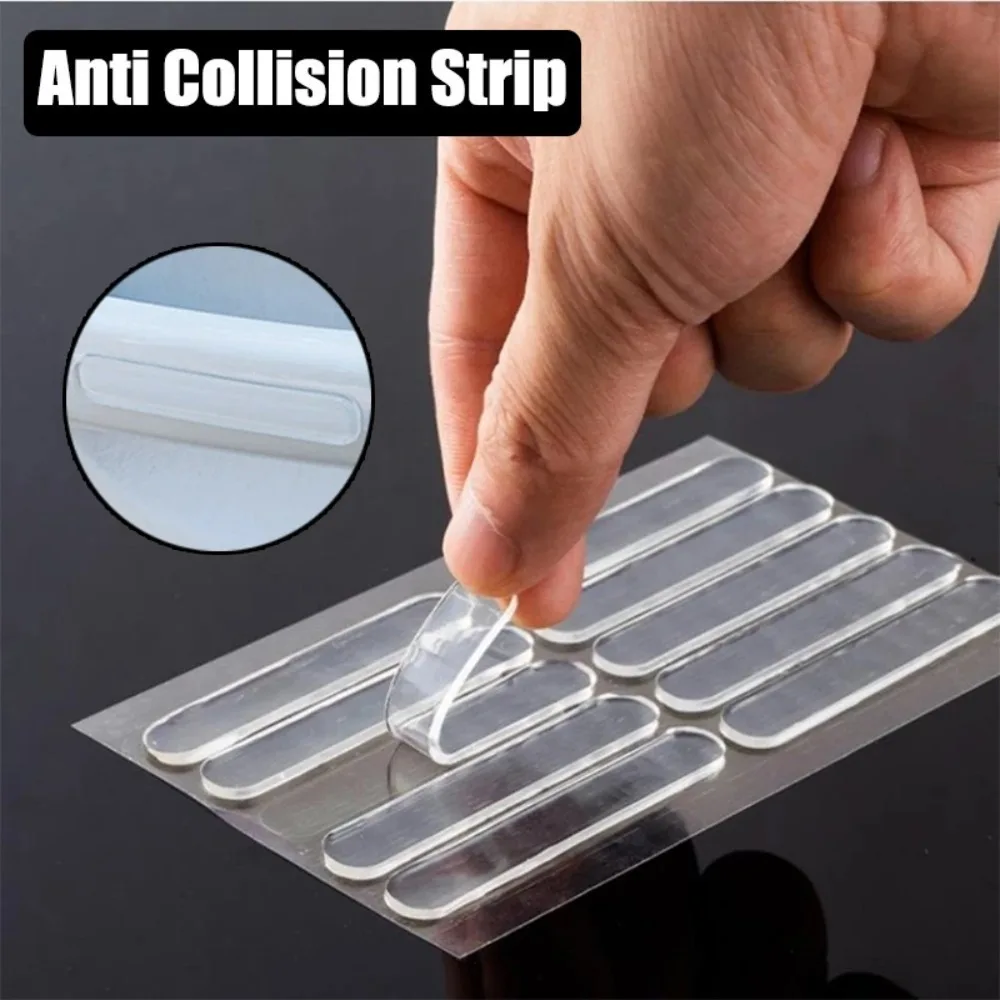 Silicone Self Adhesive Furniture Pads Crib Bumper Pads  Refrigerator Anti-collision Strip Wall Protector Door Stopper Silencer