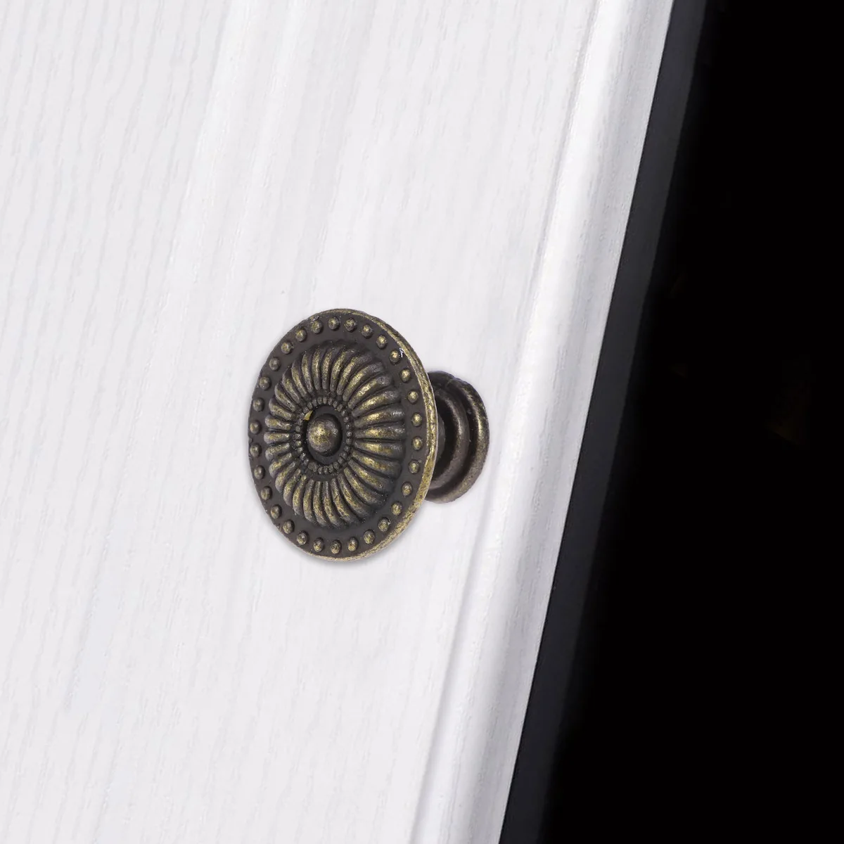 

4Pcs Cupboard Pull Knob Bronze Vintage Drawer Handle 24Mm Round Zinc Alloy Hardware for Cabinet Wardrobe Bin Retro Style