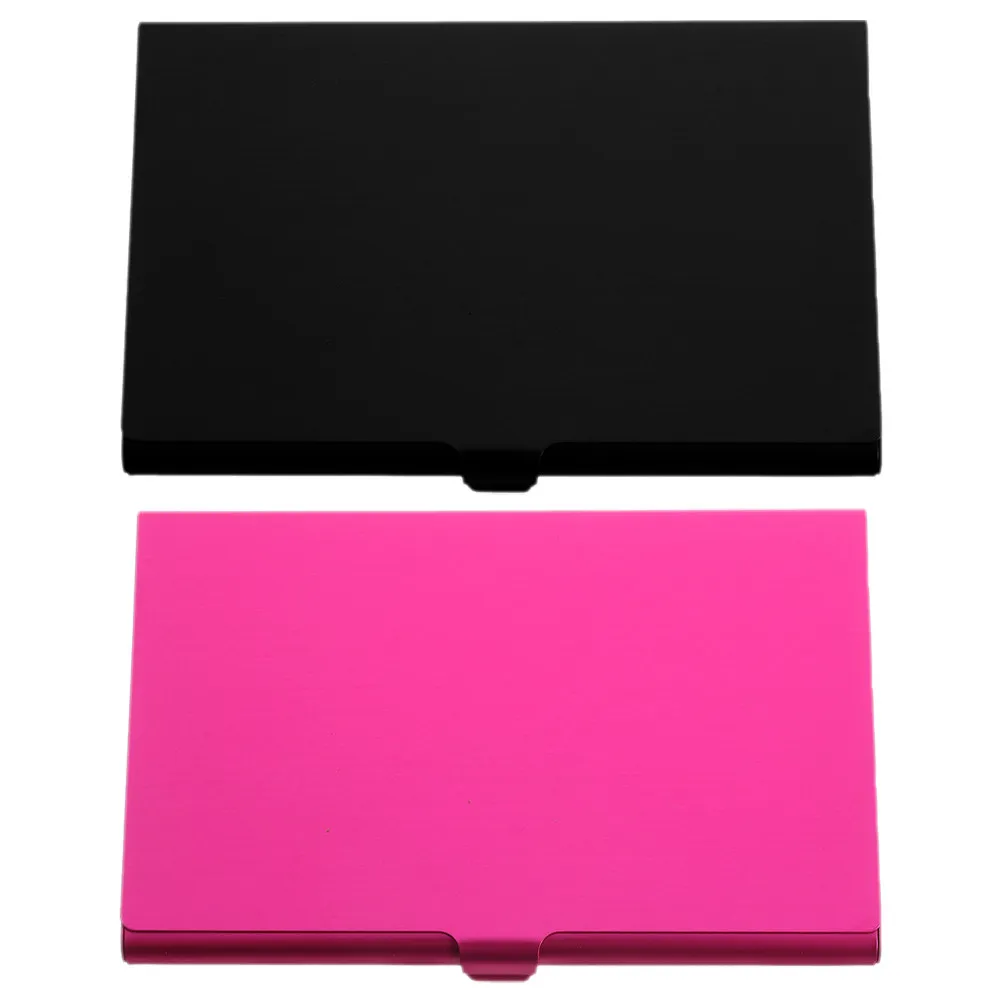 2Pcs Metal Business Card Holder Sublimation Box Heat Transfer Card Case DIY Blank Name Cards Storage Portable Gift