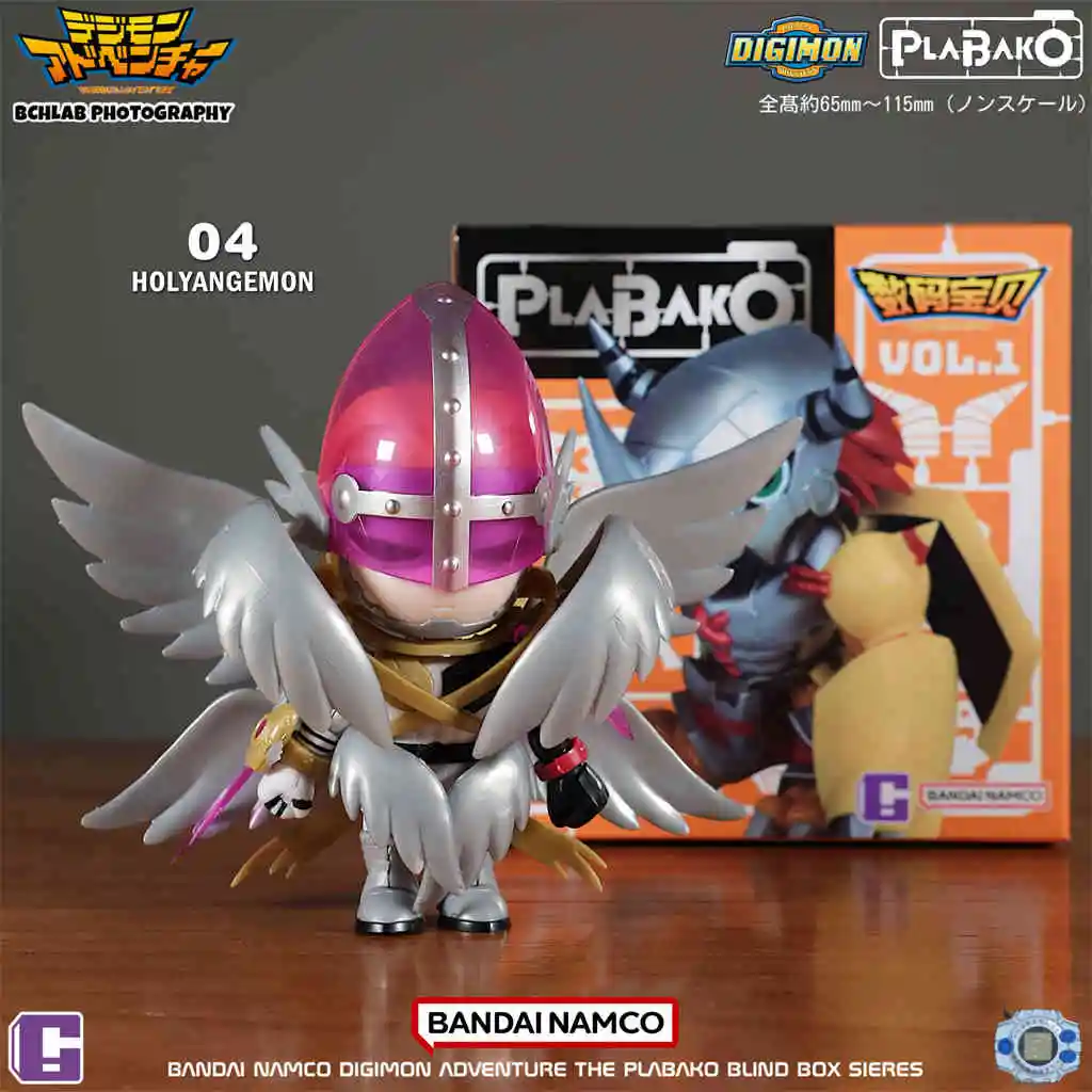 Nuevo en Stock Qmsv Mini Plabako Digimon caja ciega de aventura Digimon War Greymon figura de acción Angewomon caja misteriosa regalo de cumpleaños
