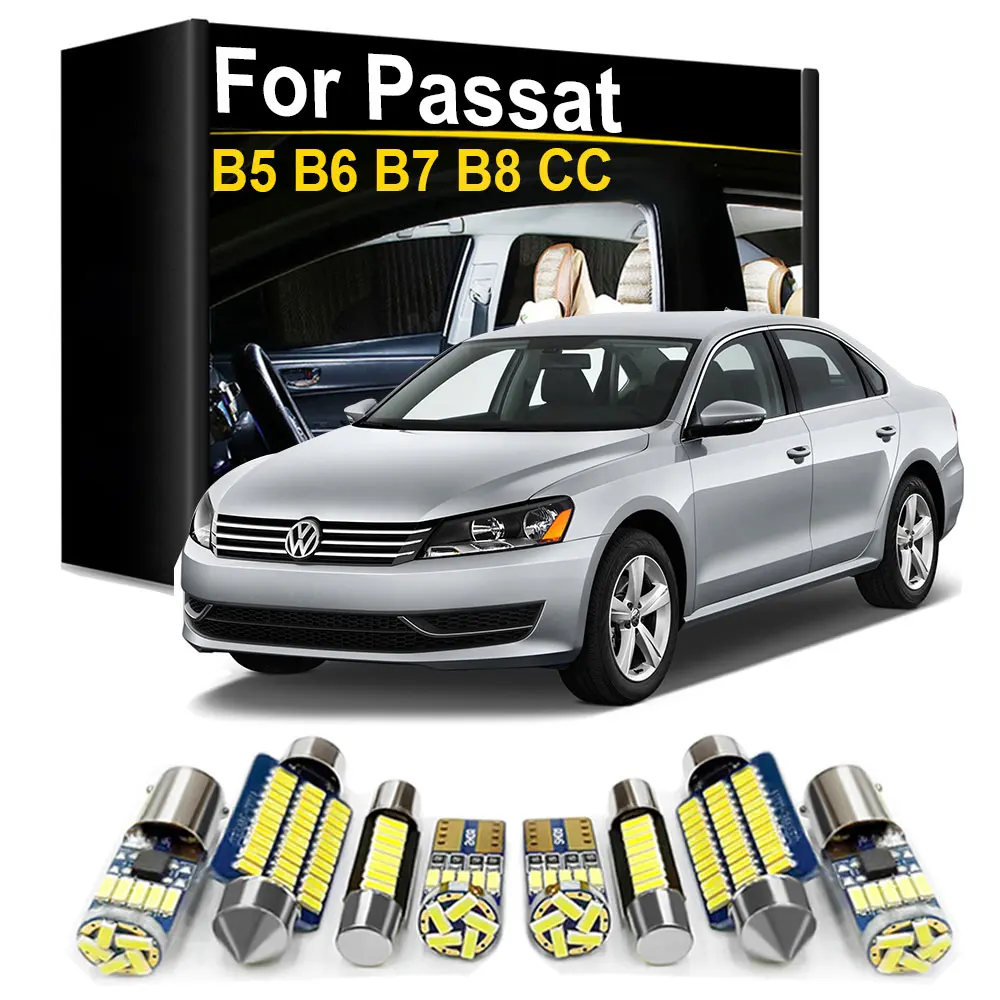 Complete LED Interior Dome Light Kit For VW Volkswagen Passat B5 B6 B7 B8 CC Sedan Variant 1998-2020 Door Courtesy Bulb Canbus