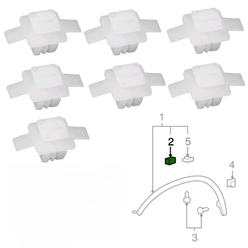 10pcs Car Nylon Wing Wheel Arch Trim Clips  Car Accessories  Surround Garnish Fastener Clip for Honda CRV Civic