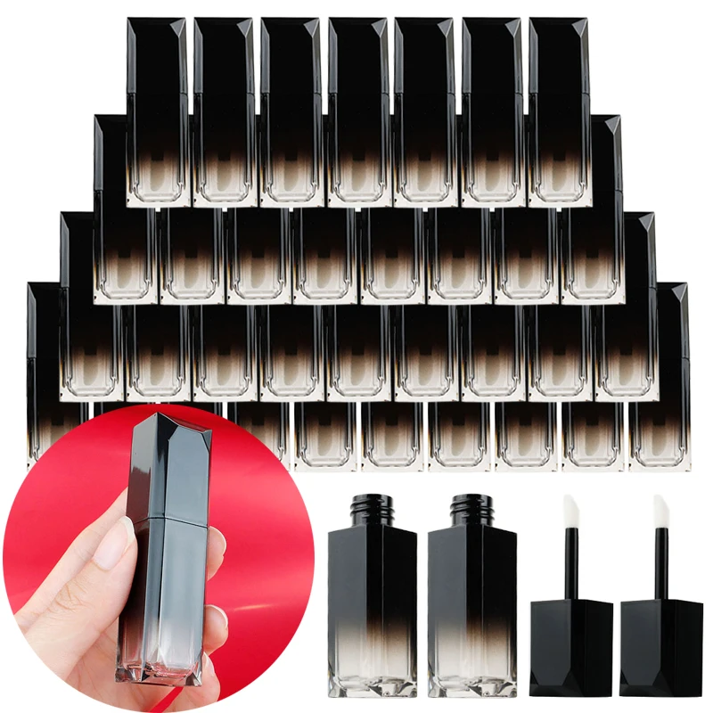 

10/20/30pcs 5ML Empty Lip Gloss Tubes Portable Black Gradient DIY Liquid Lipstick Lipgloss Tube Cosmetic Packaging Containers