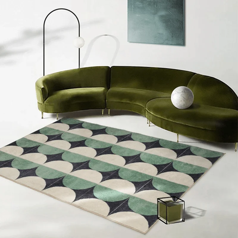 Retro TV Test Pattern Area Rug Colorful Geometric Striped Carpet For Bedroom Modern Pop Art Living Room Floor Mat Home Decor
