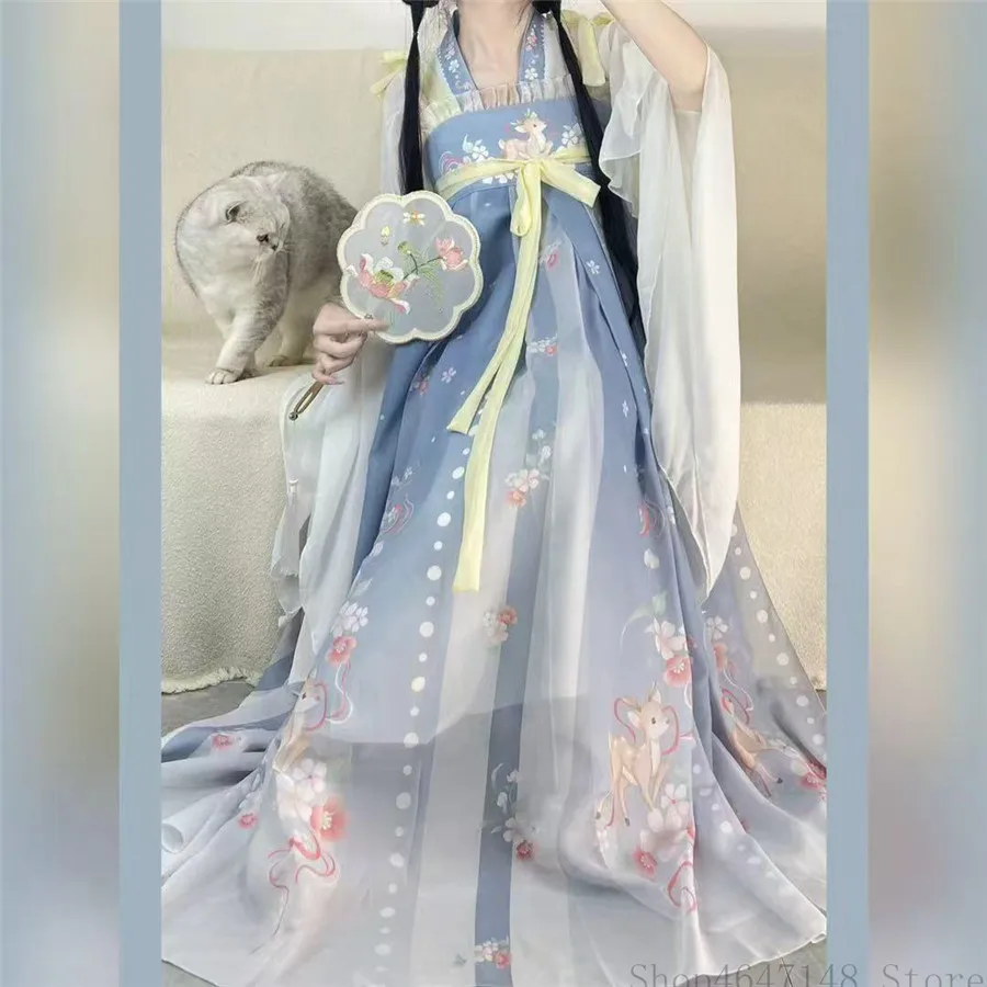 tang-hanfu-women's-chest-length-skirt-original-restoration-of-fairy-spirit-daily-spring-and-summer-new-style