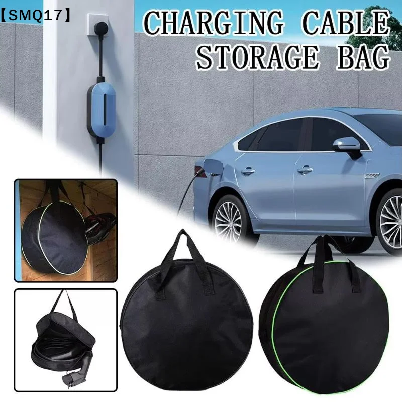 Oxford Fabric Waterproof Tool Pouch Circular Portable Bag For Hardware Tools Car Cable Storage