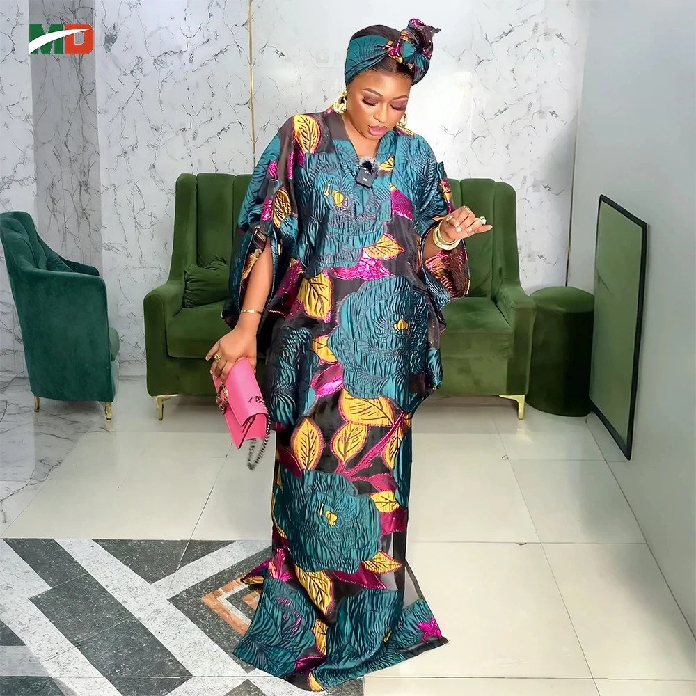 

MD 2025 Новая элегантная африканская одежда для женщин, модный халат для свадебной вечеринки, повседневное платье больших размеров, мусульманское платье BouBou Djellaba