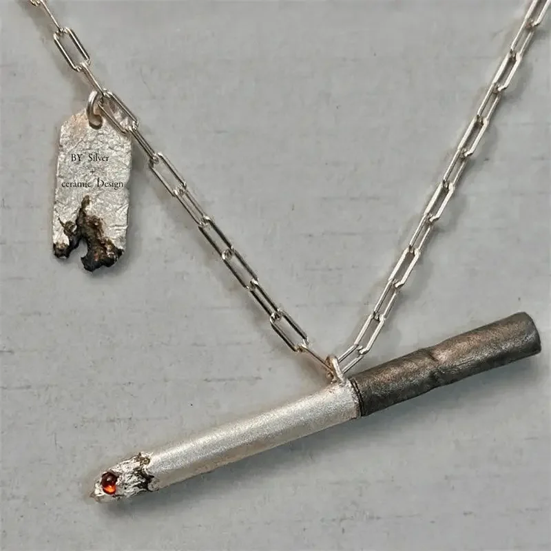 A Lighted Cigarette Cold Feeling Full Necklace Clavicle Chain Exquisite Trend High Feeling Friend Gift
