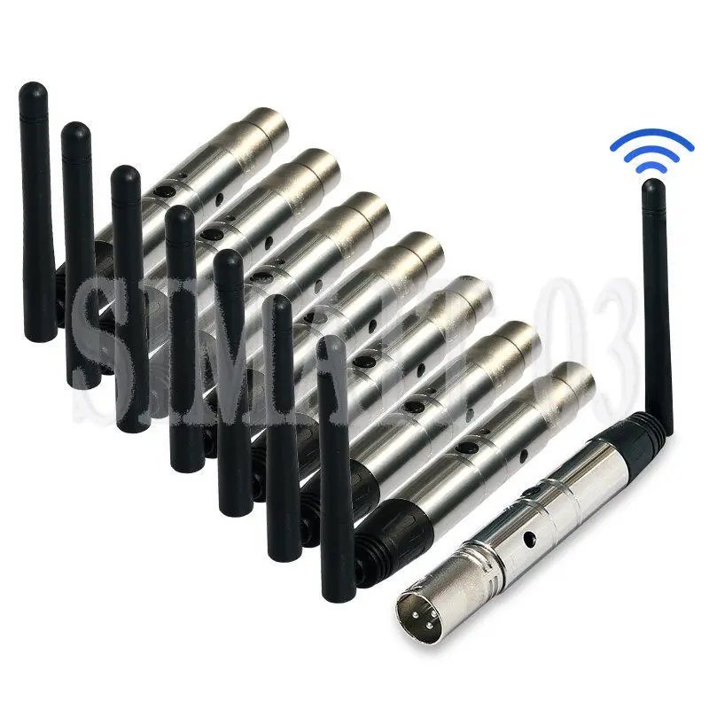Wireless DMX512 Controller Set | Transmitter & Receiver with 3-Pin/5-Pin for Stage Lights