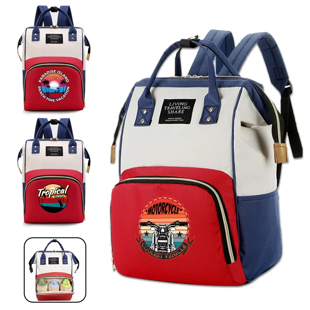 

Mommy Backpack Portable Mother and Infant Bag Holiday Series Multi-Pocket Mother Maternity Travel Bag Storage Pouch