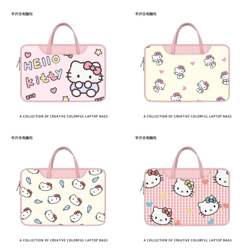 

Sanrio Hello Kitty, милая сумка для ноутбука 13, 14, 15, 16 дюймов, водонепроницаемый противоударный чехол для ноутбука Macbook Air Pro, сумка Dell Huawei
