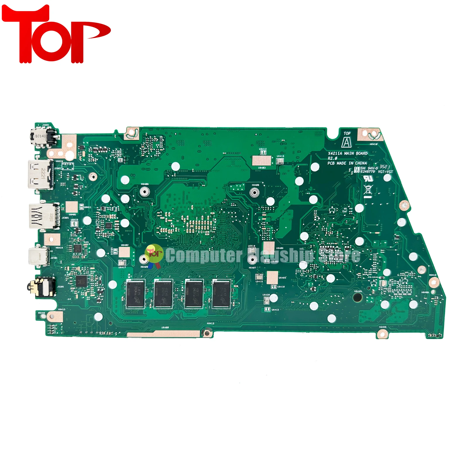 Imagem -02 - Mainboard para Asus Vivo Book X421iay X521ia Laptop Placa-mãe com R54500u R7-4500u 8gb 16gb Ram 100 Teste ok X421ia